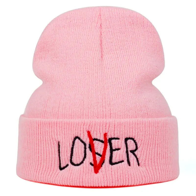 Unisex Letter Embroidery Beanies Autumn Winter Warm Hat Hip Cap Beanie Hat Caps for Women Men