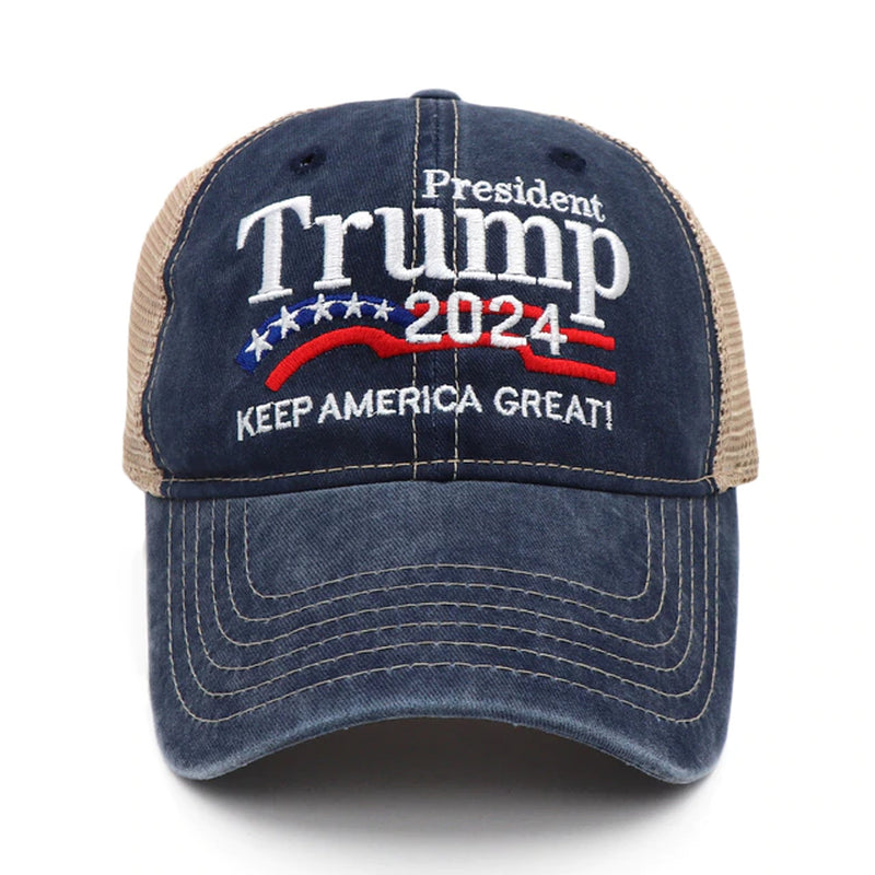 Donald Trump Hat Camouflage Cap Keep America Great MAGA Hat President 2024 American Flag USA Baseball Caps