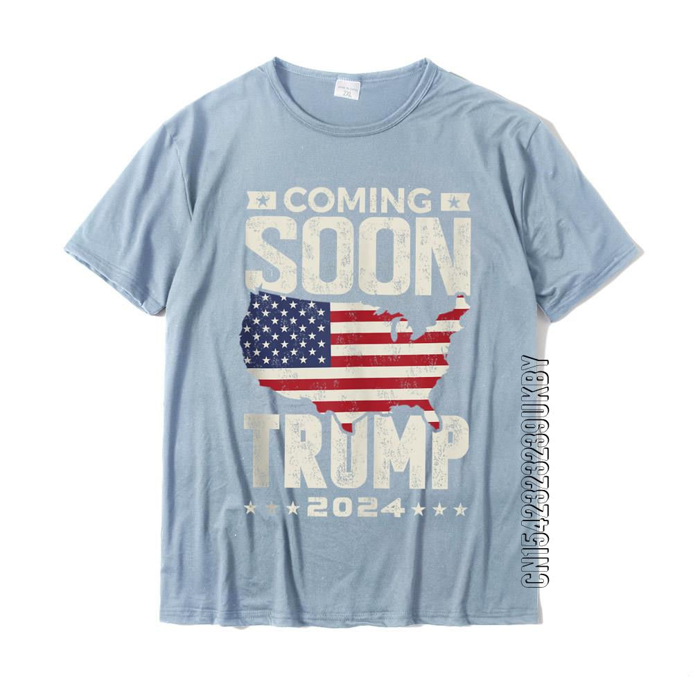 Funny Coming Soon Donald Trump 2024 Political Rally T Shirt Normal Tshirts Prevailing T Shirt Cotton Mens Gift