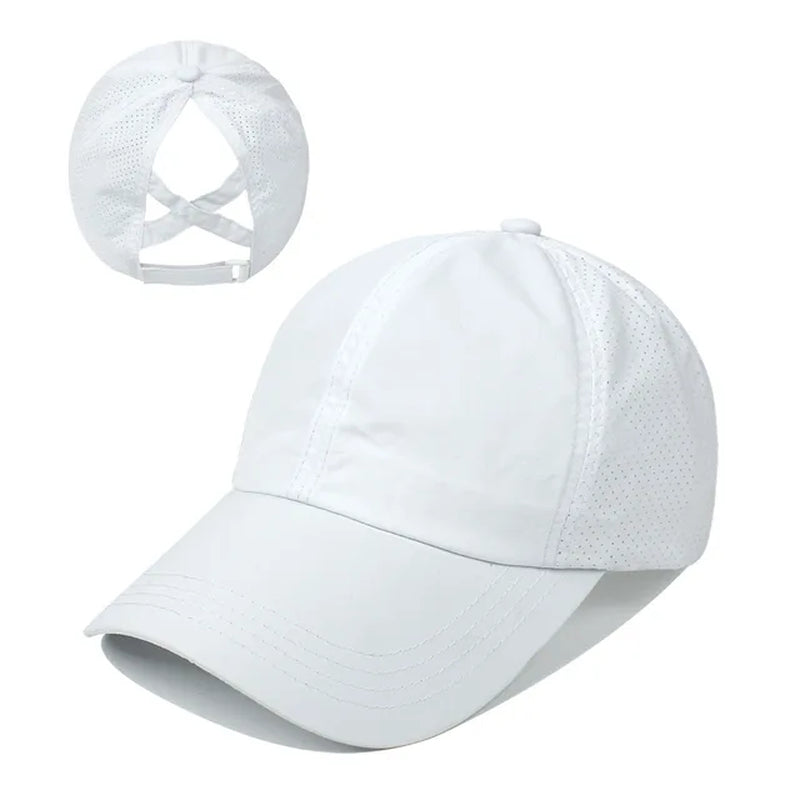 Women Ponytail Baseball Caps Fashion Lady Criss Cross Messy Bun Snapback Hat Ponycap Trucker Hats Adjustable Outdoor Sports