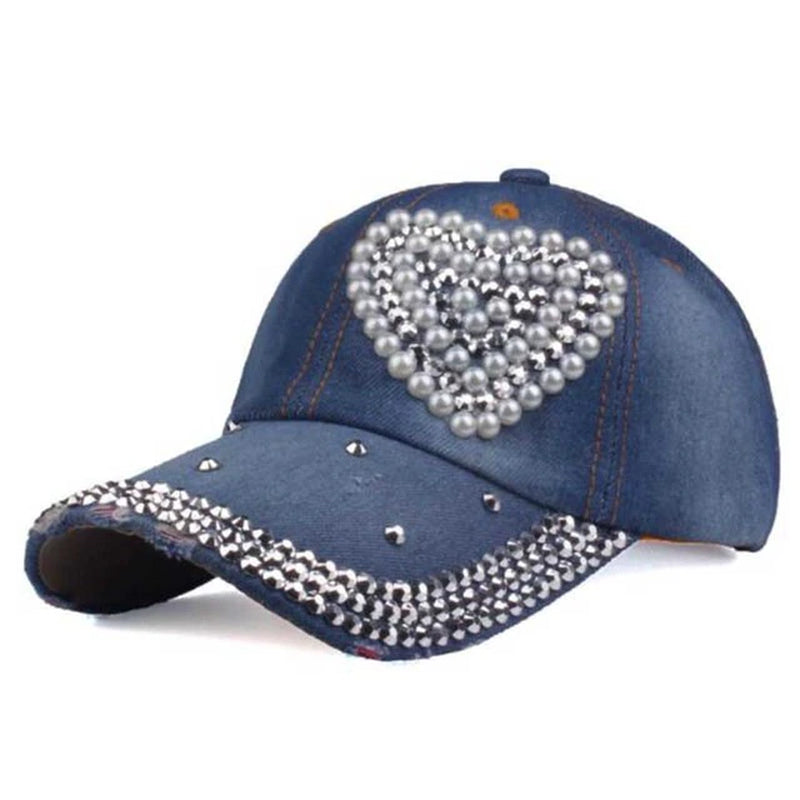 Fashion Jesus Letters Heart Baseball Cap Luxury Woman Caps Y2K Baseball Cap Leisure Hip-Pop Rhinestone Hat Outdoor Sports Cap