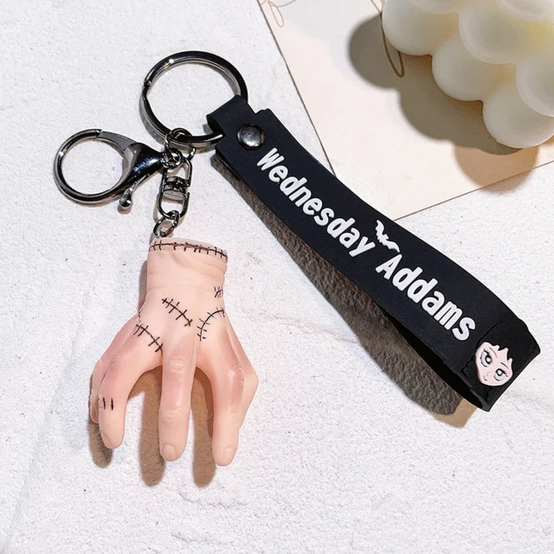 Wednesday Addams Keyring Addams Family Figure Doll Pendant Keychain Cartoon Key Accessories Ornaments Keychains Bag Pendant Gift