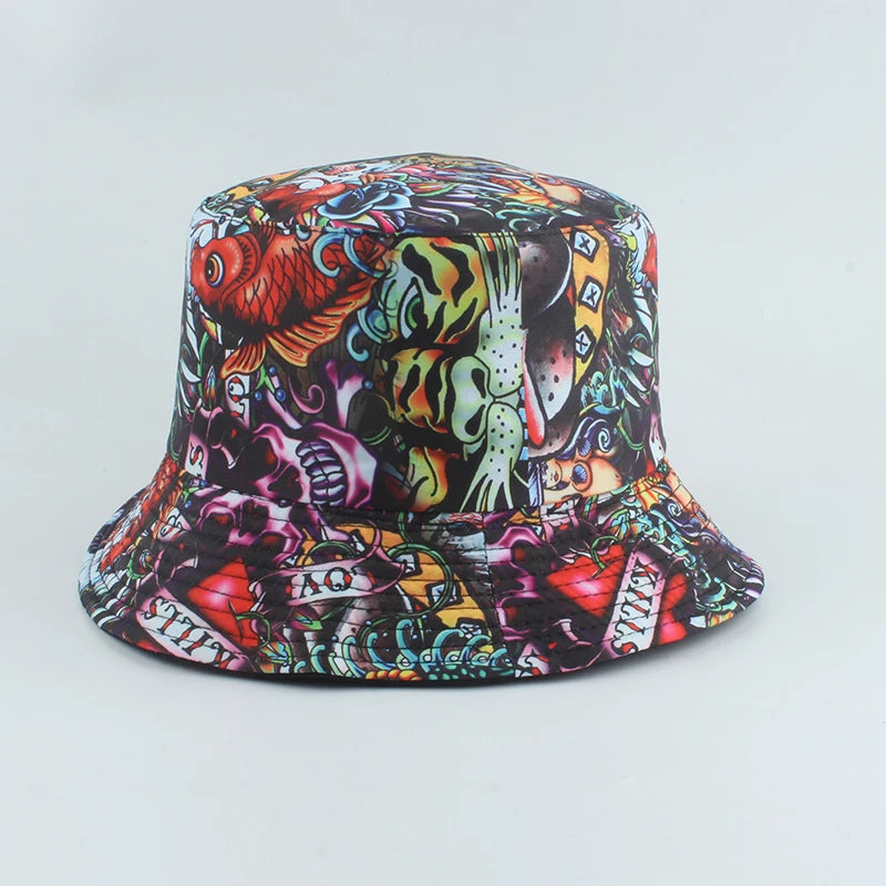 2021 Harajuku Fisherman Hat Reversible Bucket Hats for Men Women Fashion Bob Chapeau Street Hip Hop Bucket Cap