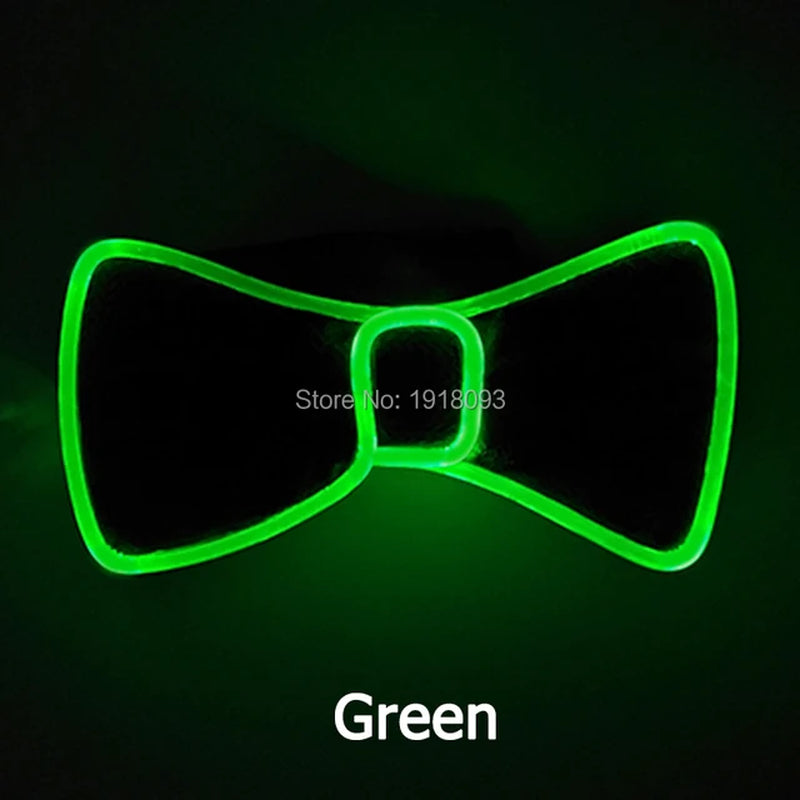 New Style 6 Lighting Colors Available Light up LED Bow Tie Glowing Men Bow Tie for Glow Party Costume Props Nightclub Supplies