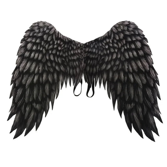 Halloween Angel Feather Wing Decoration Christmas Party Props Stage Performance Show Scene Layout Angel Wing Black White